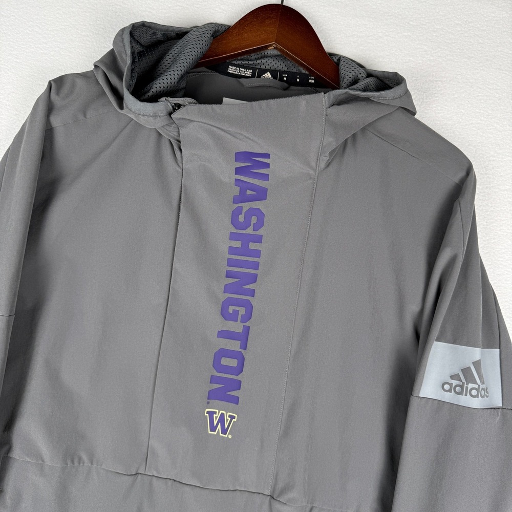 Washington Huskies Adidas Mens M Sideline Anorak Jacket 1/4 Zip Collegiate